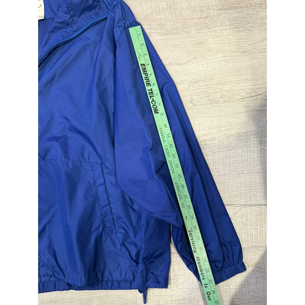 Eddie Bauer Windbreaker Jacket Mens XL Blue Gorpcore Vintage Hooded Full Zip - Picture 5 of 8